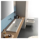 Раковина встраиваемая 105x34 Globo Stockholm FO105.BI - фото