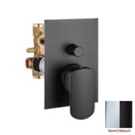 Palazzani  Mis Color встроенный смеситель для ванны\душа хром/черный- фото