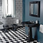 Sbordoni Neoclassica Раковина 69х53,5см, подвесная, с бортиком, 1 отв. для смесителя, с переливом, цвет: черный- фото