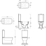 SIMAS Evolution Унитаз моноблок 64х37см с бачком- фото2