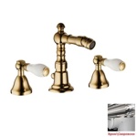 Palazzani Porter Color смеситель для биде на 3 отверстия хром/сваровски- фото