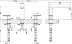 Gessi Eleganza Смеситель для ванны на 3 отверстия, с изливом, цвет: хром- фото2