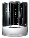 Гидромассажная кабина EAGO DA325 F8 1350х1350х2220мм  ЧЕРНОЕ СТЕКЛО+АЭРОМАССАЖ