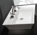 Раковина серебряная, прямоугольная Boheme, Италия- фото