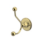 Двойной крючок для халата [A4 GOLD] светлое золото- фото