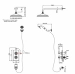 Душевая система c встроенным термостатом Burlington TF2S- фото2