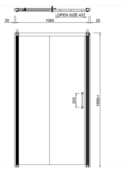Раздвижная дверь Burlington 110см, с доводчиком - фото2