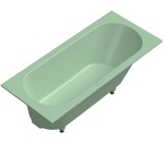 Встраиваемая ванна из камня Radostone Marcella170 Stone Surface 1700 х 750 х 600 мм оливковый матовая- фото