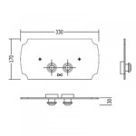 Devon&Devon Клавиша двойного смыва для, цвет: бронза- фото2