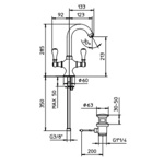 Palazzani Porter смеситель для раковины с поворотным изливом хром- фото3