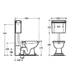 Унитаз напольный Migliore Bella,ВЫПУСК В ПОЛ(БЕЗ КРЫШКИ),ML.BLL-25.112.BI- фото2