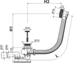 Слив-перелив для ванны ALCAPLAST A55BLACK, цвет Чёрный- фото2