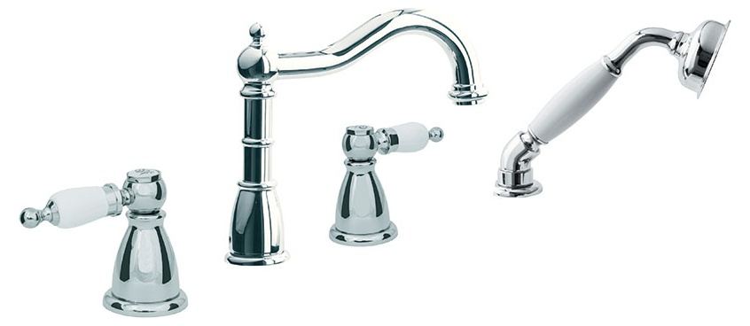 Смеситель на борт ванны Boheme Tradizionale Chromo 396/Хром- фото