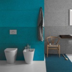 Биде напольное 36x57 Globo Forty3 FO009.BI- фото