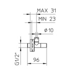 Palazzani комплект угловых вентилей, золото- фото2