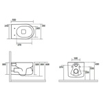 Kerasan Nolita Унитаз безободковый подвесной 55х35 см, с креплениями WB9N, цвет FERRO MATT- фото2