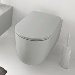 Kerasan Nolita Унитаз безободковый подвесной 55х35 см, с креплениями WB9N, цвет Светло серый- фото