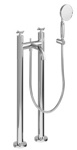 Смеситель напольный для ванны с душ набором Burlington Riviera RIV4 CHR+RIV5 CHR . хром- фото