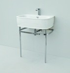 Artceram AZULEY Металлическая консоль c раковиной 72х50 см, цвет хром- фото