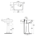 Azzurra Giunone GIU200 60/TE Раковина подвесная - фото2