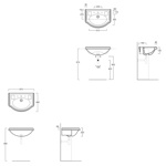 Раковина полувстроенная Simas Arcade 67см- фото2