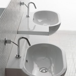 Раковина подвесная DX 75x51 Globo Bowl SC023.BI 