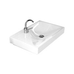 Раковина подвесная/накладная 75 см Cielo Smile Blink левая SMLA75SX- фото