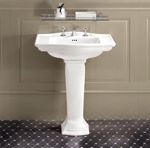 Devon&Devon Westminster Раковина 53.5х38.5 см, 1 отв., на пьедестале, цвет: белый- фото3