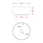 ArtCeram COGNAC Раковина накладная , 35 см, без отв под смеситель, без слив-перелива, цвет белый- фото2