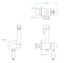 Гигиеническая лейка со смесителем Boheme IMPERIALE с кристаллом Swarovski- фото2