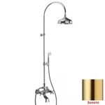 Palazzani Adams душевая система со смесителем для ванны золото- фото