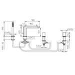 Palazzani Mis смеситель для ванны с душевым гарнитуром, золото- фото2