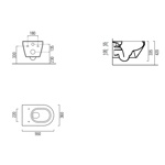 GSI Kube Унитаз безободковый подвесной 55x36 см с креплением FISR2- фото2