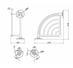 Полка - решётка угловая, НИКЕЛЬ [ARCA22 NKL Arcade - фото2