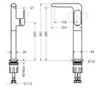 Смеситель для раковины высокий [RCH31], однорычажный, цвет Хром, Savoy- фото2