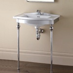 Devon&Devon Westminster Декоративная структура 69.5х50см, с раковиной на 3 отв., цвет: хром/белая- фото3