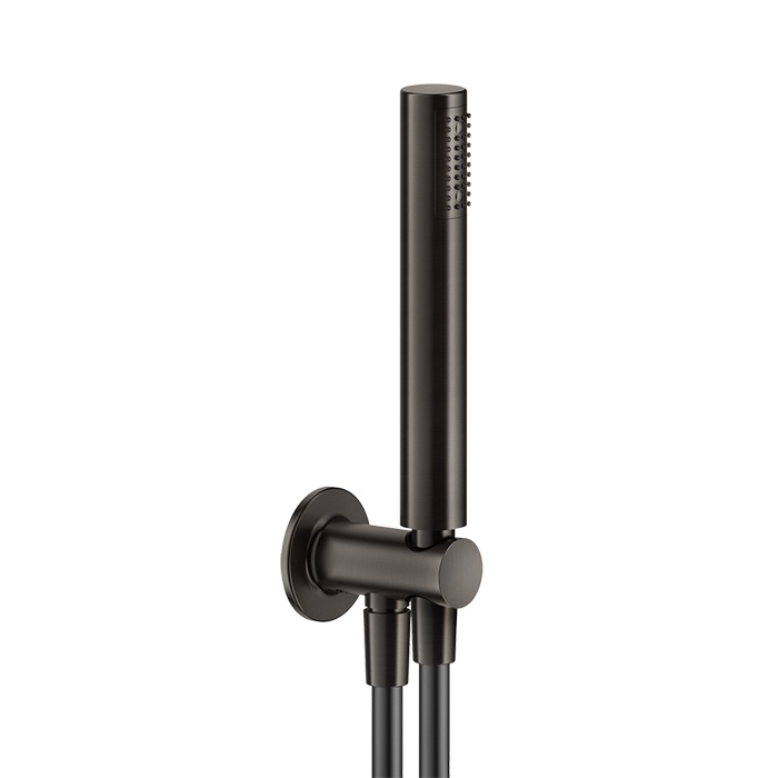 Gessi Inciso Shower Душевой комплект, состоящий из вывода воды на1/2", держателя, шланга 1,50 м и душевой лейки сзащитой от известкового налёта. цвет: black XL
