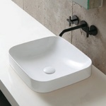 AZZURRA ELEGANCE Раковина накладная 45х40см без отв. под смеситель, цвет белый- фото