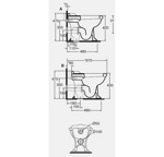 Унитаз напольный со средним бачком с фронтальной ручкой Impero MIGLIORE Impero IMPM BICR- фото3