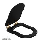 Caprigo BORGO Сиденье для унитаза BORGO, эмаль/бронза- фото4