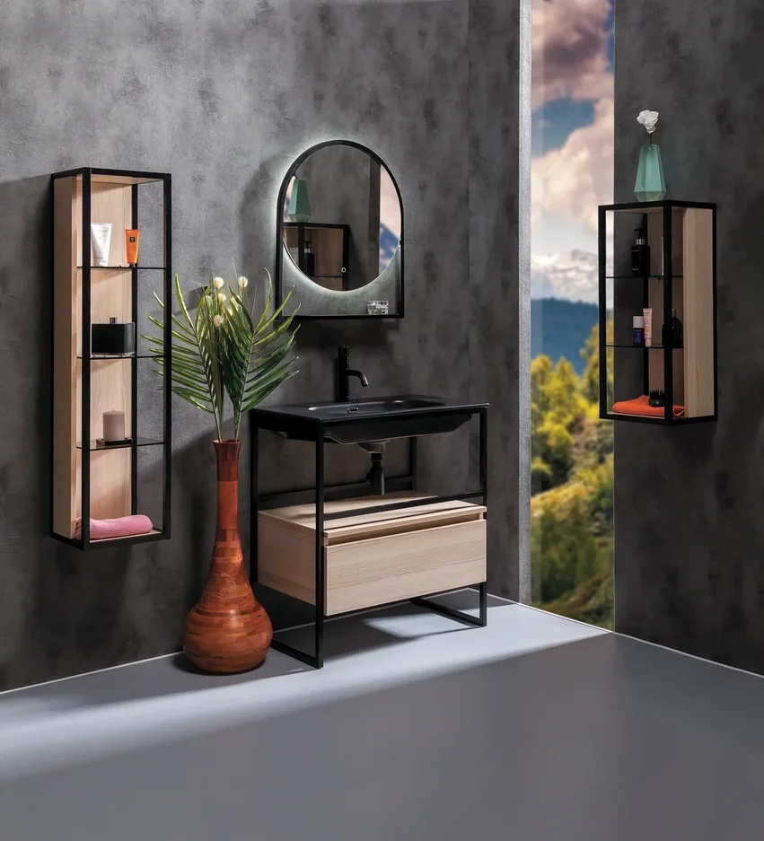 Мебель для ванной комнаты Armadi Art Loft 80 см black