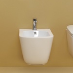 Kerasan Tribeca Биде подвесное 55см, c 1 отв под смеситель, c креплением WB9N, цвет: белый глянец- фото