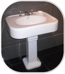 Раковина Devon & Devon Blues IBLG(3)FBLUES с 3-мя отверстиями под смеситель,71х33 см- фото3