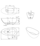 Ванна из искуственного камня Flero Petalo Mat 1500*750*550mm- фото4