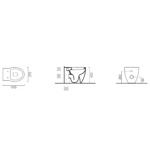 GSI Panorama Унитаз приставной 55х37cм, слив универсальный- фото5