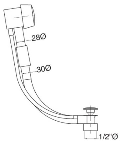 Обвязка для ванны полуавтомат Migliore ML.RIC-20.708.BR/Бронзовая