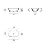 GSI Sand Раковина накладная/встроенная 45х45х15см без отв под смеситель, цвет белый- фото2