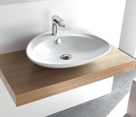 Artceram PLETTRO Раковина накладная на столешницу 59х45 см, с 1 отв под смеситель, со слив переливом, цвет белый.- фото