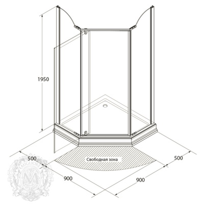   , 90x90xH195cm, Diadema