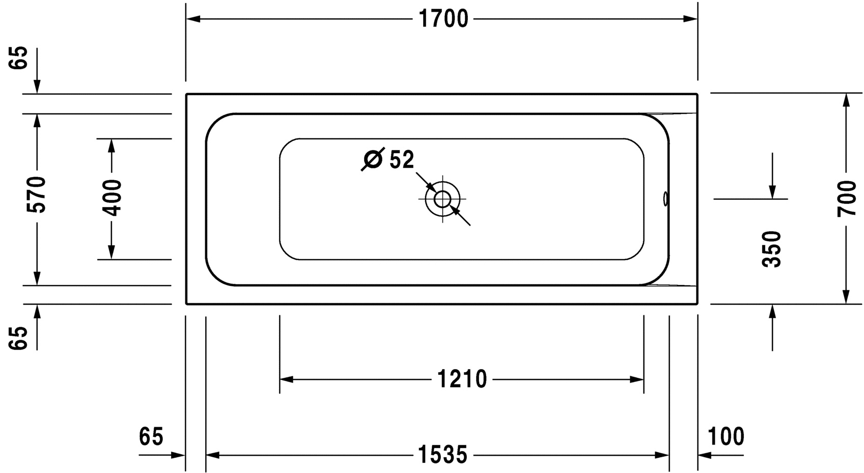   Duravit D-Code 700097 170x70